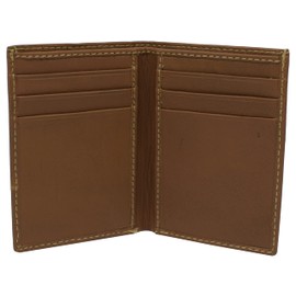 RFID Blocking Mens Slim Bifold Wallet Genuine Leather Front Pocket Multi Card Holder Tan