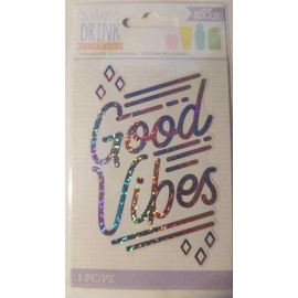 Sticko Cup Drink Mug Sticker Good Vibes1 PC/PZ (LOC EC-12)
