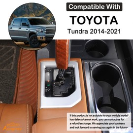 Car Central Control Gear Shift Panel Trim Cover Fit Toyot@ Tundra 2014-2021 Center Console Gear Track Decorative Frame Gear Shifter Console Anti-Scratch Frame Protection Cover ABS Interior Accessories