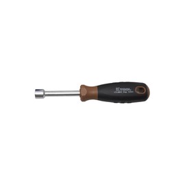 K Tool International 14511 11mm Metric Nut Driver Set for Garages, Repair Shops and DIY, 3" Length, Alloy Steel Sockets, Hollow Round Shaft, Ergonomic Soft Grip Handle, Color Coded, Brown