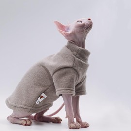 Hairless Cat Clothes Thickness Warm Winter Cat Apparel for Sphynx Cats, Devon Rex Cats,Cornish Cats (Large)