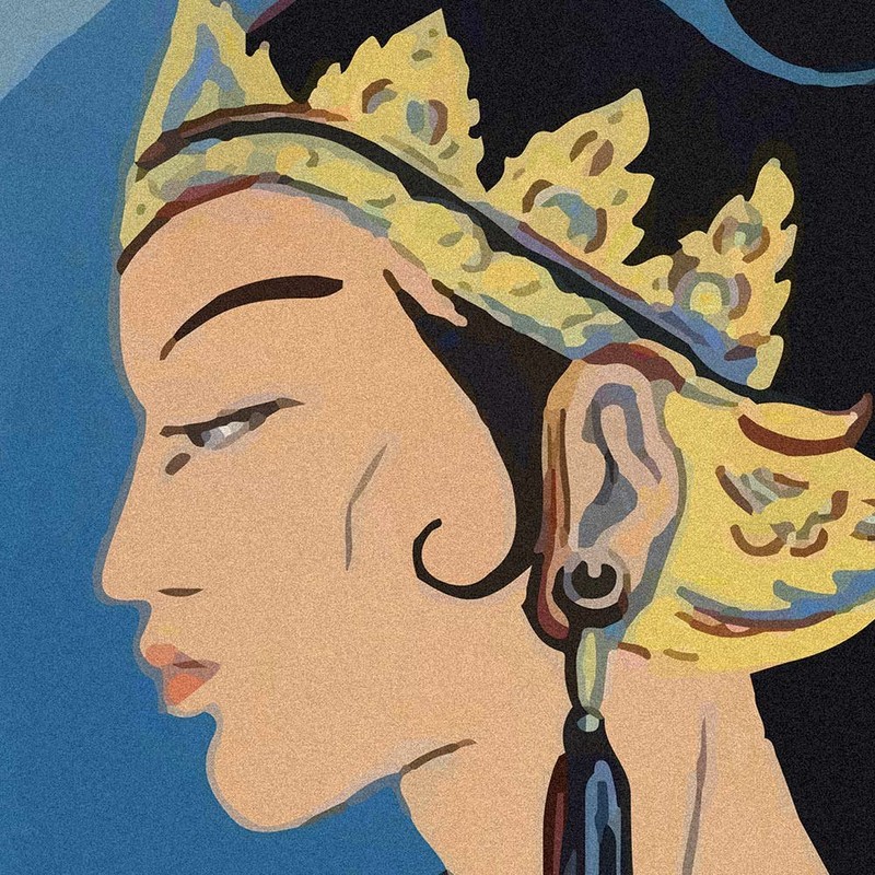 Gallery Prints Visit Java Travel Print - Measures 24" Wide