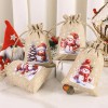 6pcs Reusable Christmas Snowman Gift Bags with Red Hat &