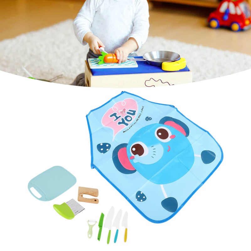 Kids Baking Knife Set Paring Knife Cutting Board Potato Chipper