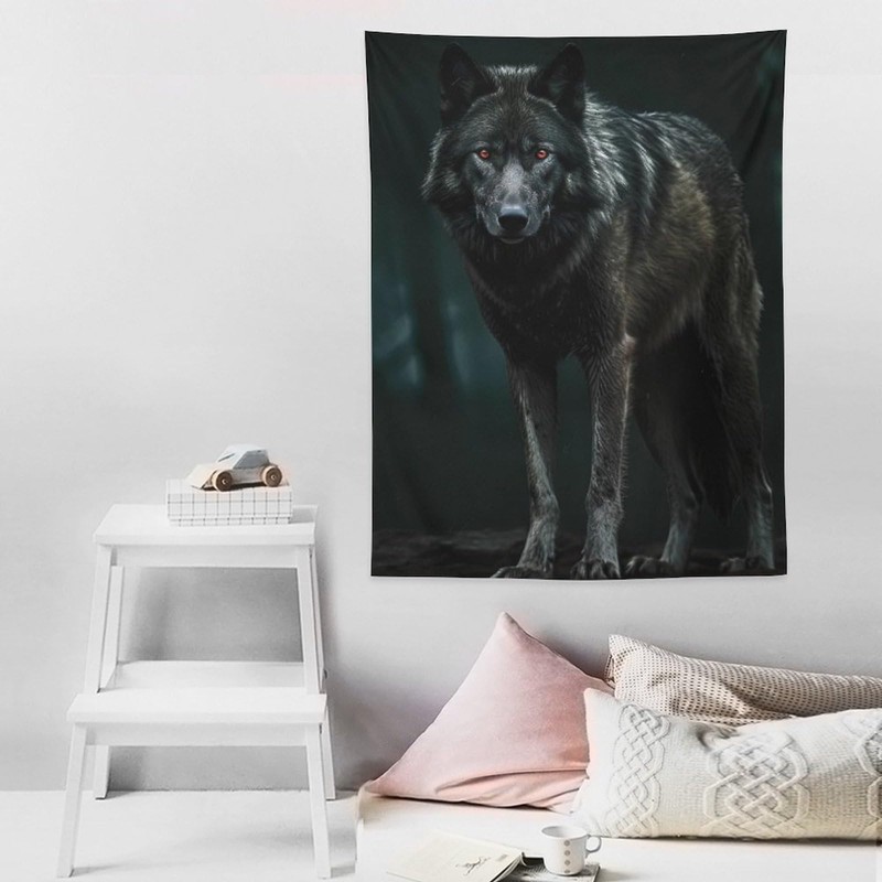 BHTLARNGY Wild Animals Tapestry, Forest Tapestry Wall Hanging, Cool Wolf