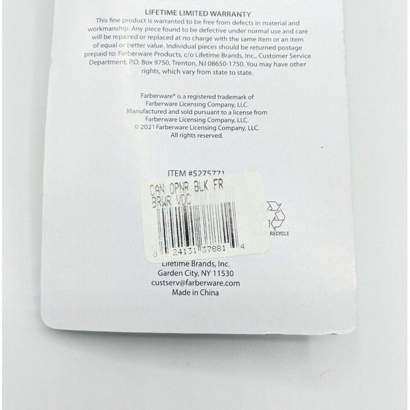 Farberware New Farberware Professional Manual Hand Can Opener, Bottle Opener,