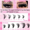 Fluffy Lash Clusters 100D+200D Mega Thick Lashes Clusters 12-22mm Wispy