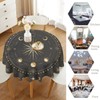 JanJCurt Moon Phase Table Cloth, Gold Galaxy Sun Moon Mystic