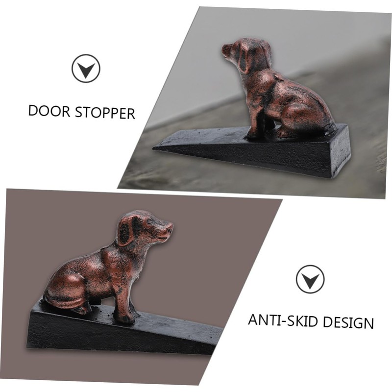 OSALADI Creative Dog Shaped Door Stopper Heavy Duty Cast Iron