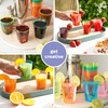 MATANA Pack of 40 Colourful Hard Plastic Party Cups (Neon,