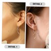 COHEALI 2pairs Twisted Line Shaped Earrings Irregular Dangle Earrings for