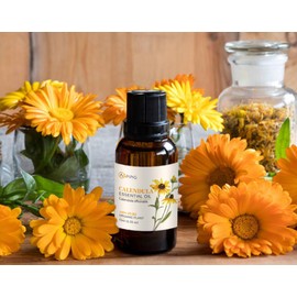 AOPING Calendula Essential Oil - 100% Pure Organic Natural Plant Oil for Diffuser, Aroma, Spa, Massage, Yoga, Perfume, 0.33oz