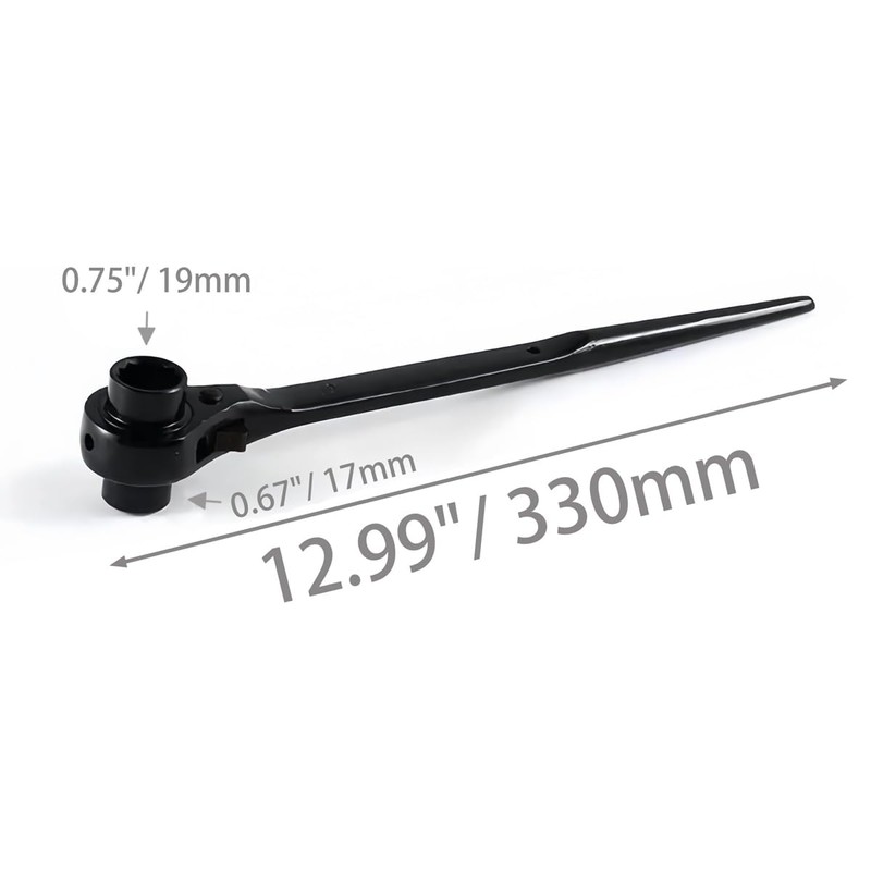 Ieron Black Ratchet Podger Spanner Quick Release Scaffold Wrench Durable