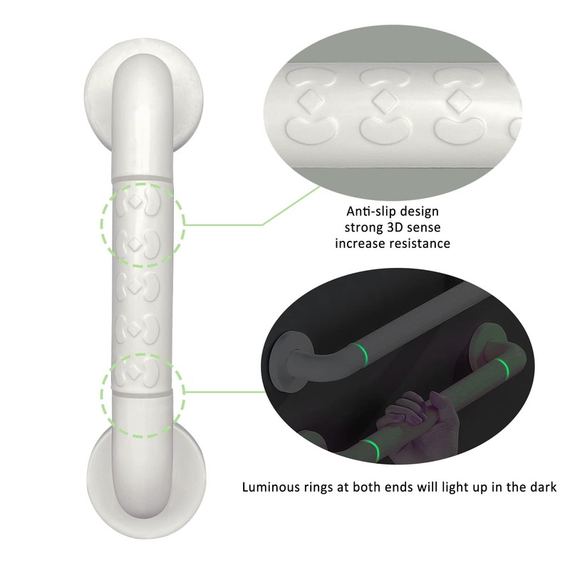 Bathroom Grab Rail with Anti-Slip Grip and Luminous Circles Bath