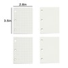4 PCS Mini 3-Ring Binder Covers Notebook Refiller Insert Paper,2