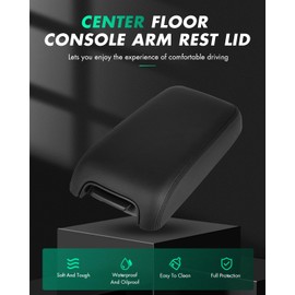 SCITOO Auto Black Center Floor Console Arm Rest Lid Replacement Fit for 2011-2017 for Dodge Charger Chrysler 300 Center Console Cover 1VT06DX9AI