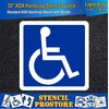 Parking Lot Stencil - 30 in - Handicap Stencil with