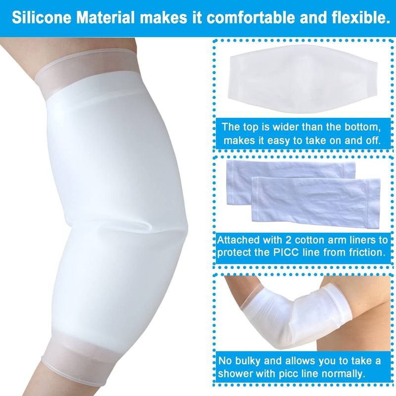 PICC Line Shower Cover Waterproof Elbow Dressing & PICC Line