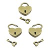 Zasvec Mini Padlock Antique Pack of 3 Lock Heart Padlock