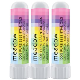 MOXE Meadow Nasal Stick | Edens Garden + Floral Bouquet | Lemongrass, Sweet Orange, Violet, Gardenia, & Vetiver Oil | Aromatherapy Inhaler with 100% Pure Essential Oils, Made in USA (3 Pack)