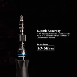 Capri Tools CP21075 Certified Limiting Torque Screwdriver Set, Small, Black