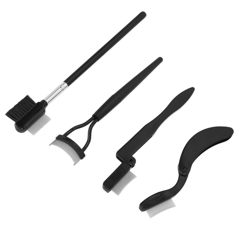 4 Pieces Folding Eyebrow Comb Eyelash Separator Grooming Brush Portable