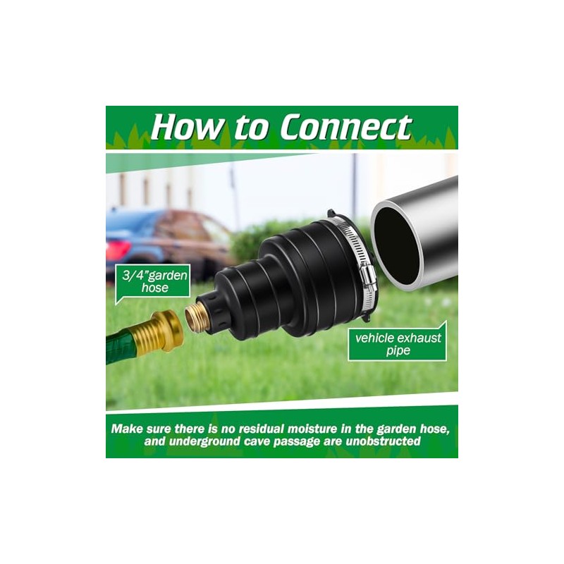 Qualirey 2 Pack Pest Control Exhaust Pipe Attachment Transport Exhaust