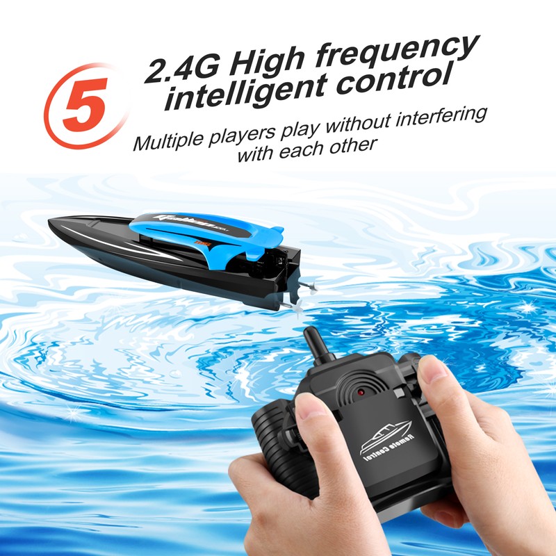 Remote Control Boat, 2.4G 20km/h High-speed Waterproof Remote Control Speed