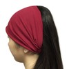 Bowbear Women Solid Wide Elastic headband, Burgundy