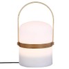 Outdoor Lamp with Wooden Handle, White, 26.5 cm