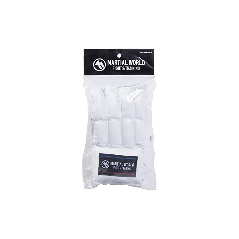 MARTIAL WORLD Knuckle-type Finger Gloves Open Finger PG38-L-WH White L