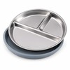 3-Pack Stainless Steel Divided Suction Plates for Kids – 3-Section