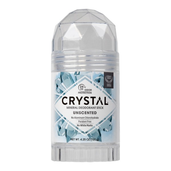 Crystal Essence CRYSTAL Deodorant Stick (30003), Unscented, 4.25 Ounce