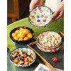 Moqidadii Hand-Painted Ceramic Mug Bowl Set – 16oz Artistic Soup