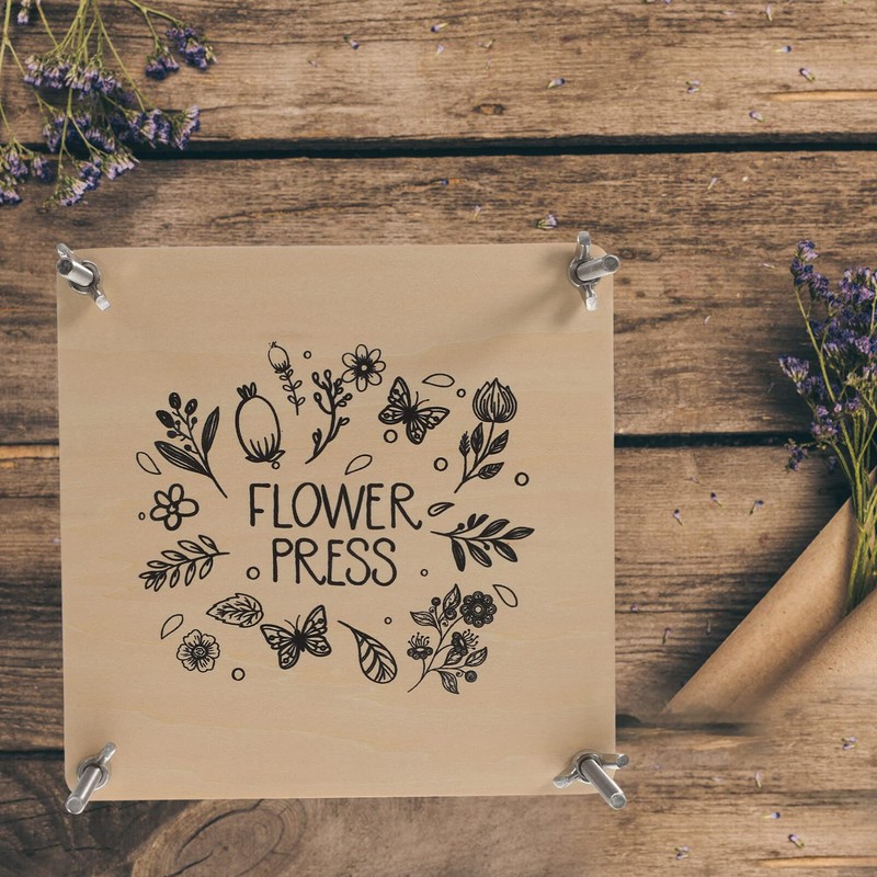 COHEALI Flower Press Kit, Wood Leaf Plant Press Kit Dried