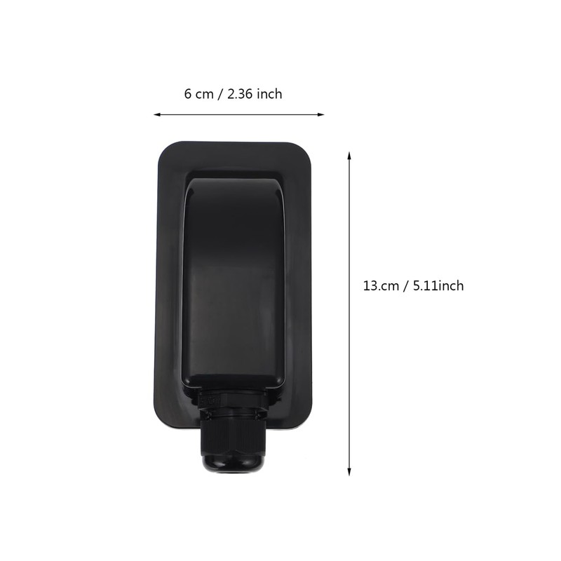 Yardwe Single Hole Junction Box Marine Wire Cable Clips Black