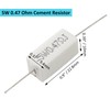 Qjaiune 10Pcs Cement Resistor 5W 0.47 Ohm Resistor, Ceramic Resistor