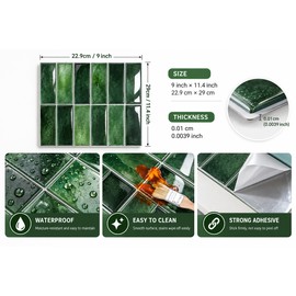 Peel and Stick Backsplash Tiles for Kitchen Walls – Self-Adhesive Waterproof Vinyl Stickers for Easy DIY Home Decor