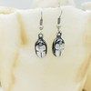 Scarab Earrings - Antique Silver Finish