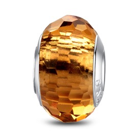 MICOO 925 Sterling Silver Charms for Bracelets,Fashion DIY Dangle Pendants Beads Simulated Birthstone Charms,Birthday Gifts for Women