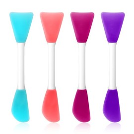 Silicone Face Mask Applicator, 4 PCS Double-End Mask Brushes for Facial Mud Mixing Spatula Soft Makeup Beauty Brush Tools for Apply Skincare Cream,Lot