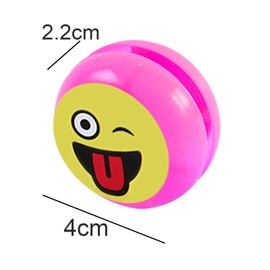 AIMUMEIF YoYo Children's 30 Pieces Jojos Plastic Mini Jo Yo Balls, Beginners String Trick Ball Yo Yo for Birthday Gifts Parties Celebrations, Random Emoticons Pattern (30)