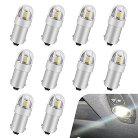 Ferianl 10PCS BA9S Led Car Bulb BA9 1895 1891 53 57 47830 64111 3893 LED Bulb White, 6000K 2SMD 3030-SMD Super Bright Canbus Error Free Lamps for Interior Dome Map Lamp License Plate Glove Box Lights