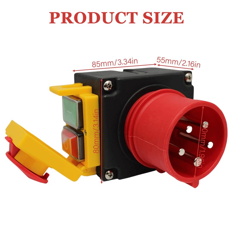 Machine Switch, Emergency Stop Switch, 400 V, 3 Phases with