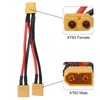 Coliao 2pcs XT60 Parallel Battery Connector 1 Female to 2
