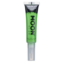 Moon Glow Intense Neon UV Face Paint, Green, Single, with Brush Applicator, 15 ml
