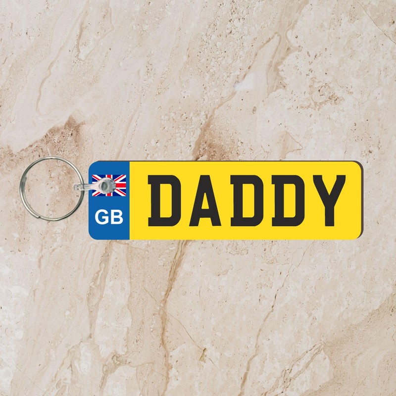 Pixie's Gifts Custom License Plate Keychain - Wooden Number Plate