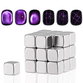 MOLILON 27 Pieces/set Cat Eye Nail Magnet Cat Eye Gel Nail Polish Magnetic Board Wand Square Magnet for Nails Strong Magnetic Sticks Cat Eye Nail Design Tools for Nails Salon Accessories