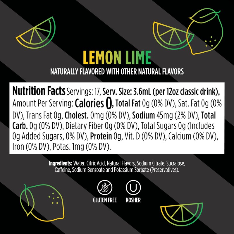 Ninja Thirsti Flavored Water Drops, FRUITI CHILL+ Lemon Lime, Bold