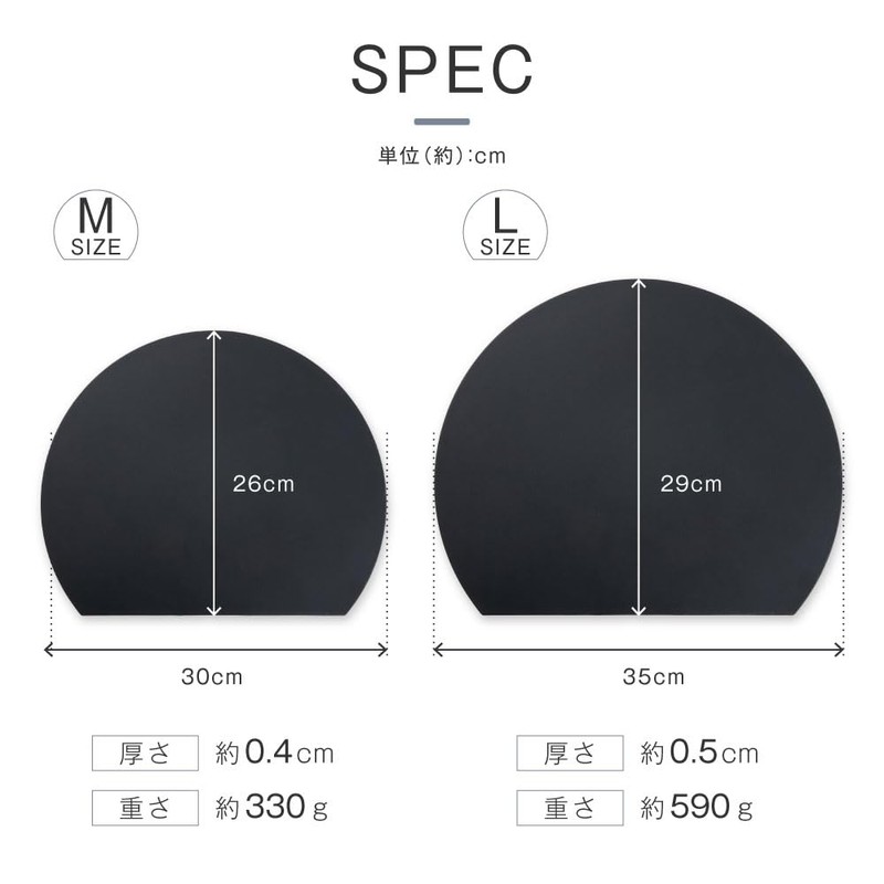 Sign Kingdom Passo-mn01-m-bk Round Cutting Board, Heat Resistant, Thin, Lightweight,